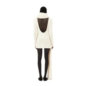 MAGDA BUTRYM RIBBED SCARF IN CREAM