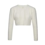 MAGDA BUTRYM MOHAIR BLEND CROPPED CARDIGAN IN CREAM