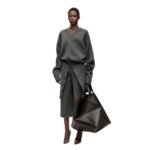 LOEWE DRAPED COAT IN WOOL BLEND