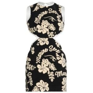 MARINE SERRE JERSEY JACQUARD TOWEL MINI DRESS