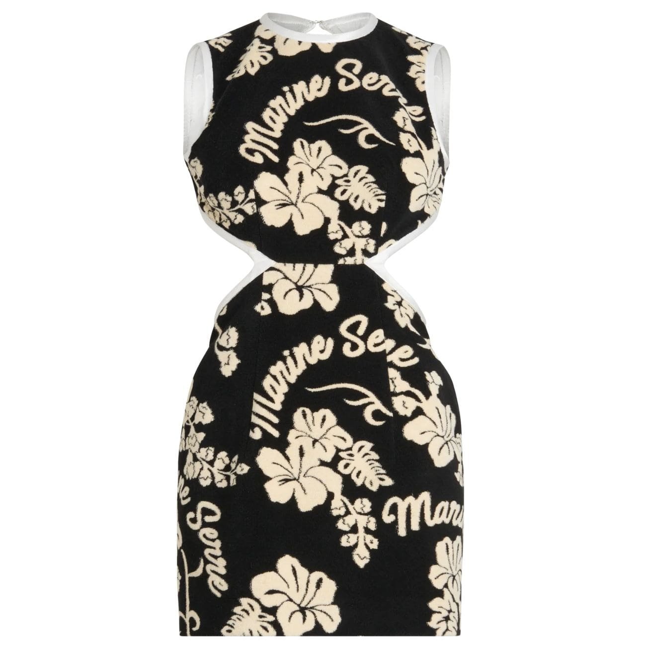 MARINE SERRE JERSEY JACQUARD TOWEL MINI DRESS