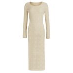 MARINE SERRE MOONOGRAM REGENERATED FLOCKED MESH TUNIC