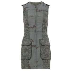 MARINE SERRE REGENERATED CAMO MINI DRESS