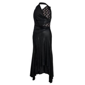 MARINE SERRE REGENERATED JERSEY DRAPED DRESS