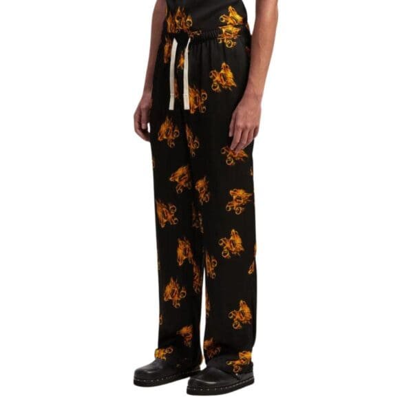 PALM ANGELS BURNING MONOGRAM LOOSE PANTS