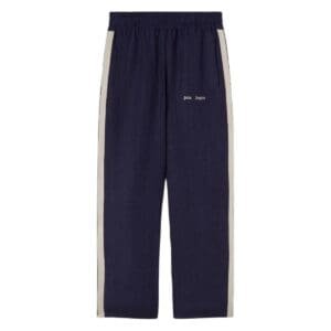 PALM ANGELS LOGO COTTON TRAVEL BLACK  PANTS