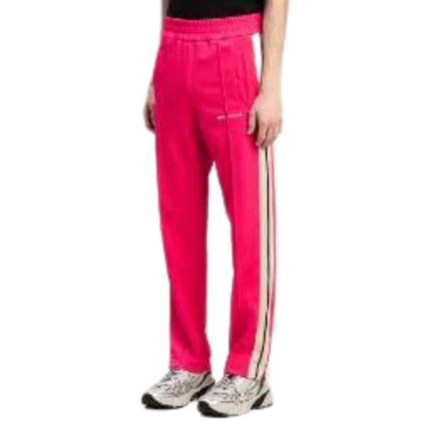 PALM ANGELS LOGO TRACK PANTS FLUO