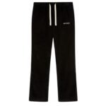 PALM ANGELS LOGO VELVET PANTS
