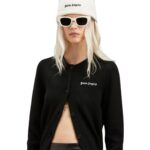 PALM ANGELS CLASSIC LOGO FITTED CARDIGAN