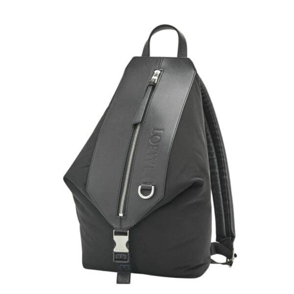 LOEWE SMALL CONVERTIBLE BACKPACK IN NYLON AND CALFSKIN
