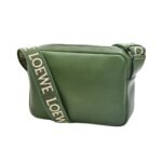 LOEWE XS MILITARY MESSENGER BAG IN SUPPLE SMOOTH CALFSKIN AND JACQUARD