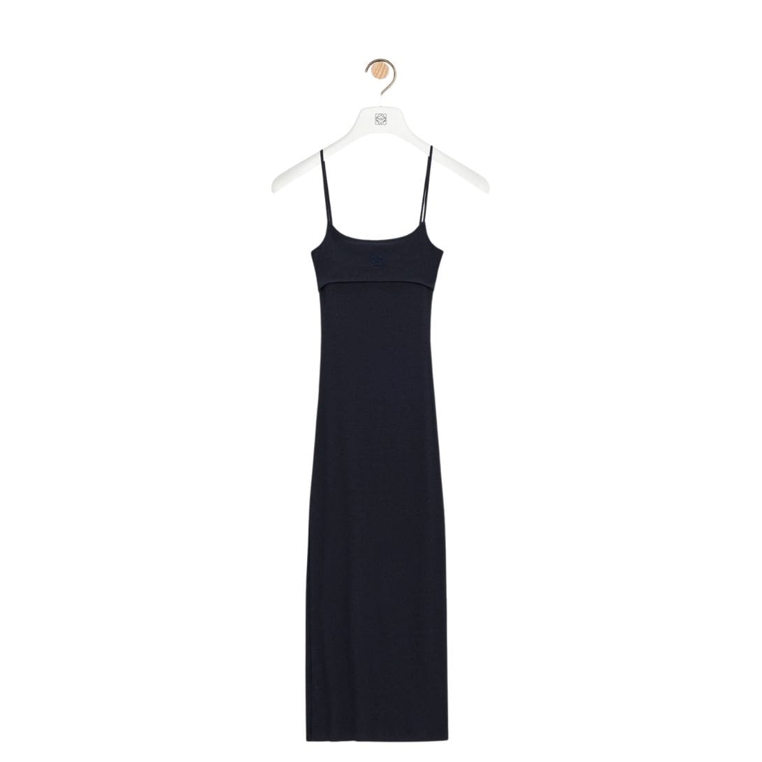 LOEWE ANAGRAM STRAPPY DRESS IN COTTON