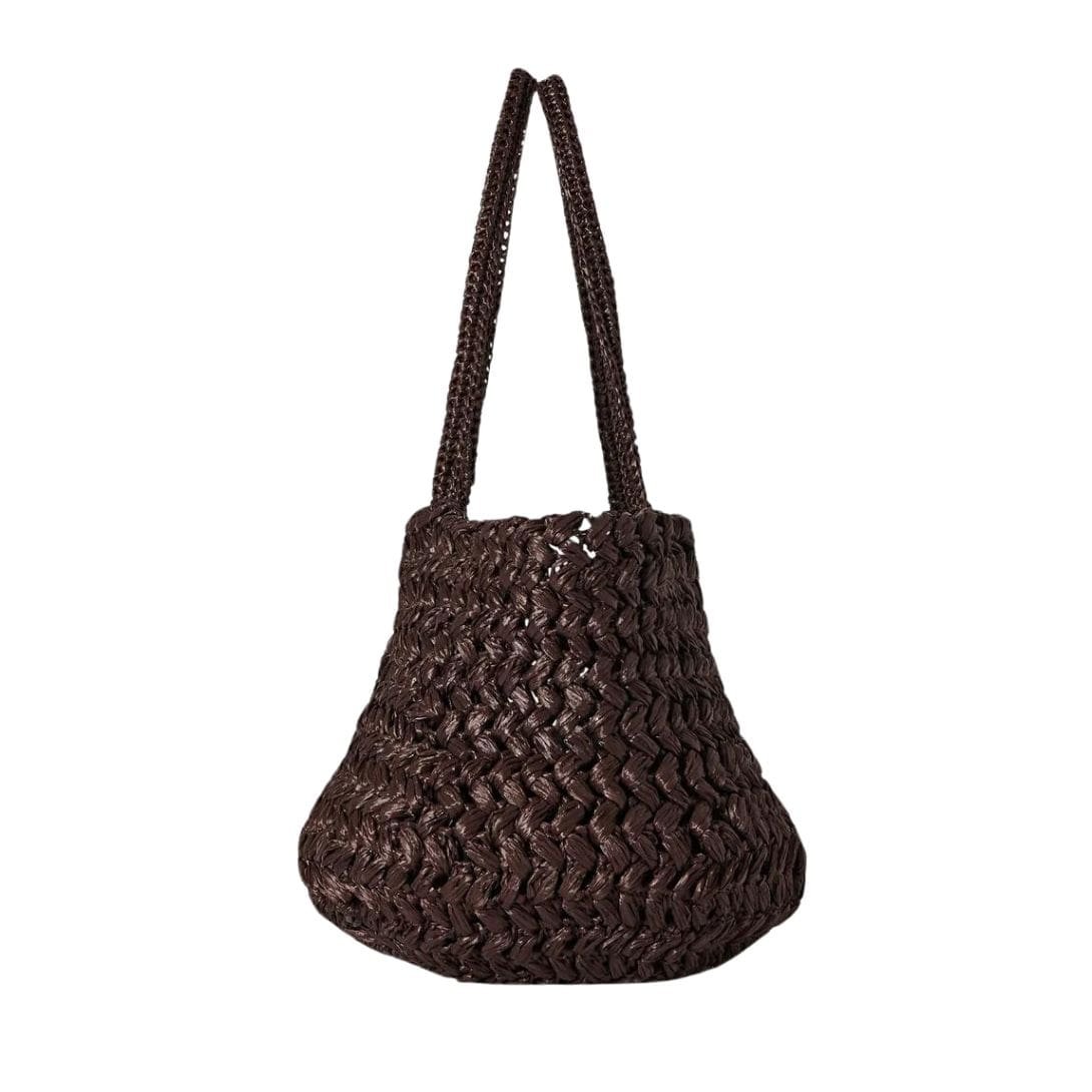 THE ROW ESTELLE BAG IN RAFFIA