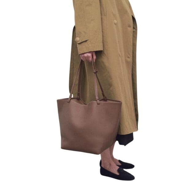 THE ROW PARK TOTE THREE BAG IN LEATHER