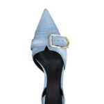 GIVENCHY VOYO SLINGBACKS IN WASHED DENIM