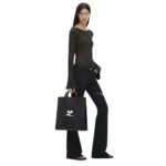 COURREGES HERITAGE CROCO STAMPED TOTE BAG
