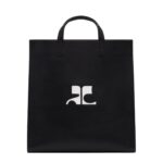 COURREGES HERITAGE LEATHER TOTE BAG