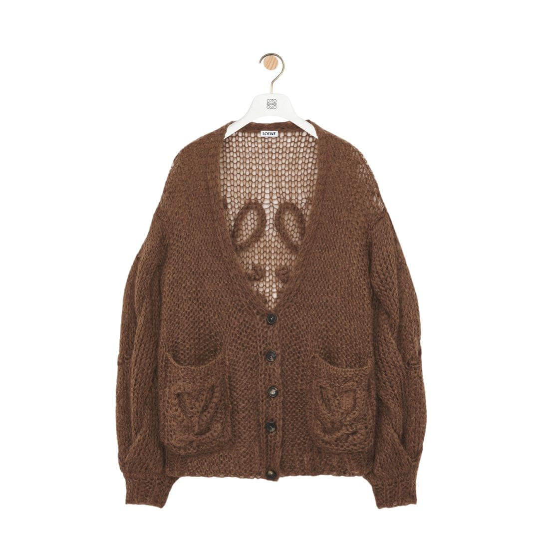 LOEWE ANAGRAM MOHAIR CARDIGAN