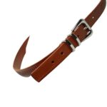 BRUNELLO CUCINELLI CALFSKIN BETL WITH BRAIDED DECORATION