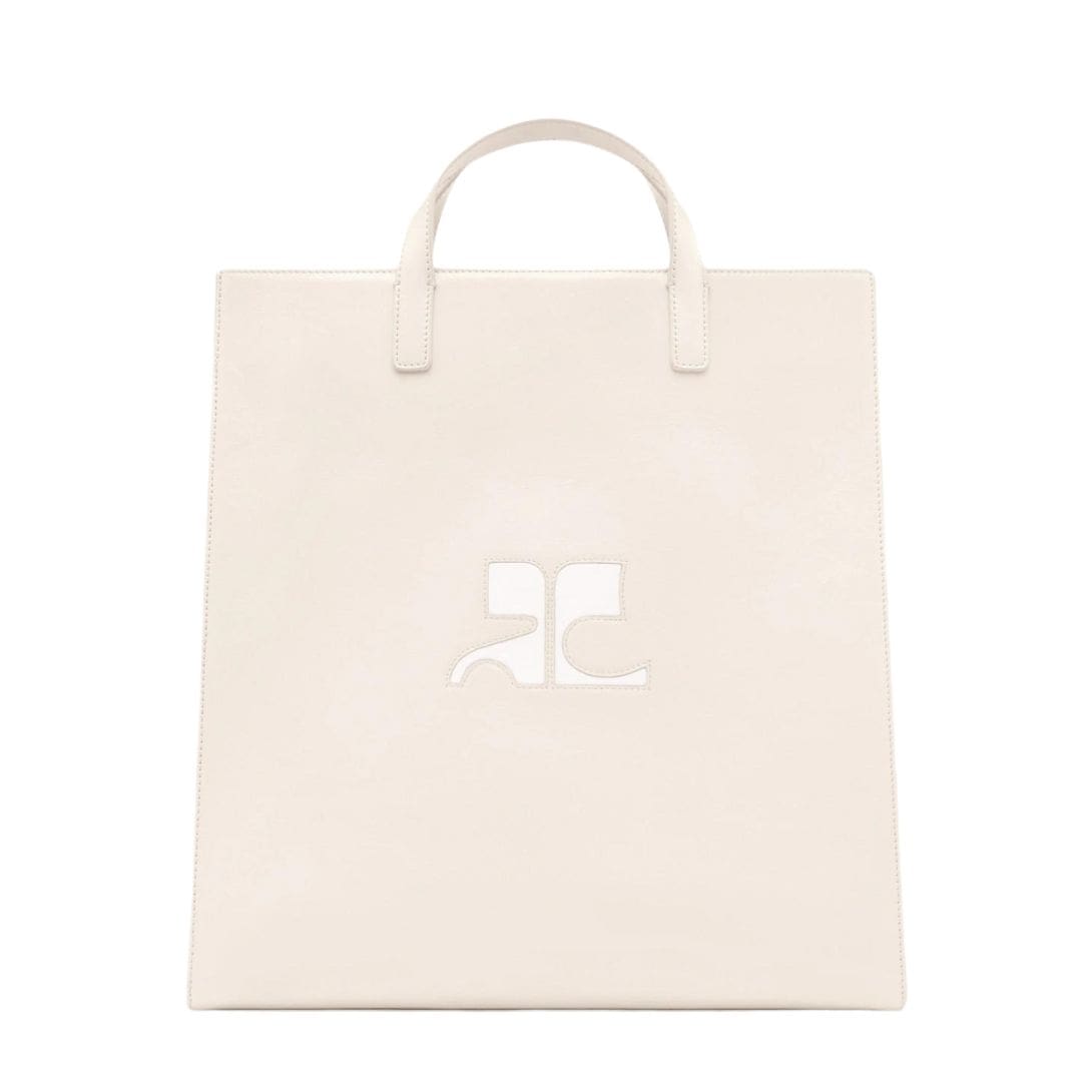 COURREGES HERITAGE NAPLACK LEATHER TOTE BAG