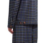 MARNI BLUE CHECKED WOOL AND COTTON OVERSHIRT