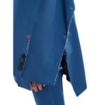 MARNI BLUE WOOL MOHAIR BLAZER WITH MARNI MENDING
