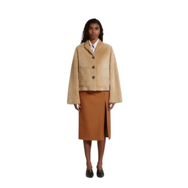 MARNI BEIGE REVERSIBLE SHEARLING JACKET
