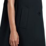MARNI BLACK BONDED COTTON COCOON DRESS
