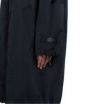 MARNI BLACK GATHERED TAFFETA PARKA