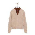 LOEWE TROMPE LOEIL SWEATER IN WOOL AND SILK