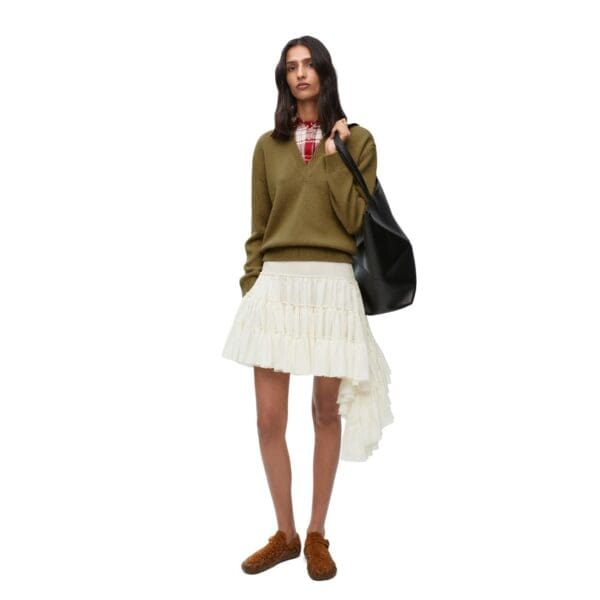 LOEWE TROMPE LOEIL SWEATER IN WOOL AND SILK