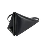 MARNI BLACK LEATHER PRISMA TRIANGLE BAG