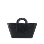 MARNI BLACK LEATHER SWEEDY MEDIUM TOTE BAG