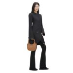 COURREGES HOLY GRAINED LEATHER BAG