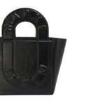 MARNI BLACK LEATHER SWEEDY SMALL TOTE BAG