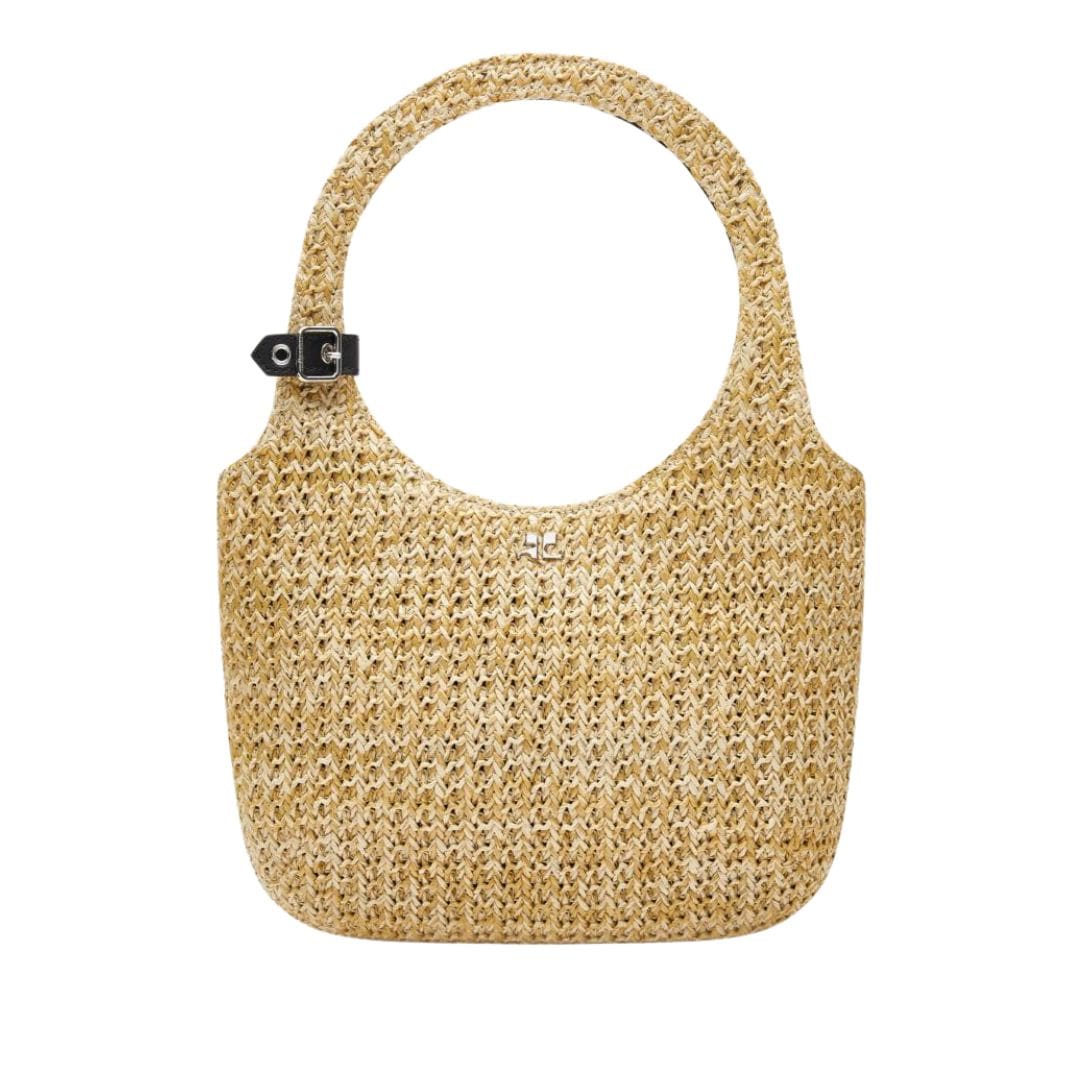 COURREGES HOLY RAFFIA BAG