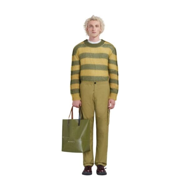 MARNI GREEN OPEN SHOPPER WITH MARNI TAG