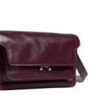 MARNI RED LEATHER TRUNK SOFT BAG