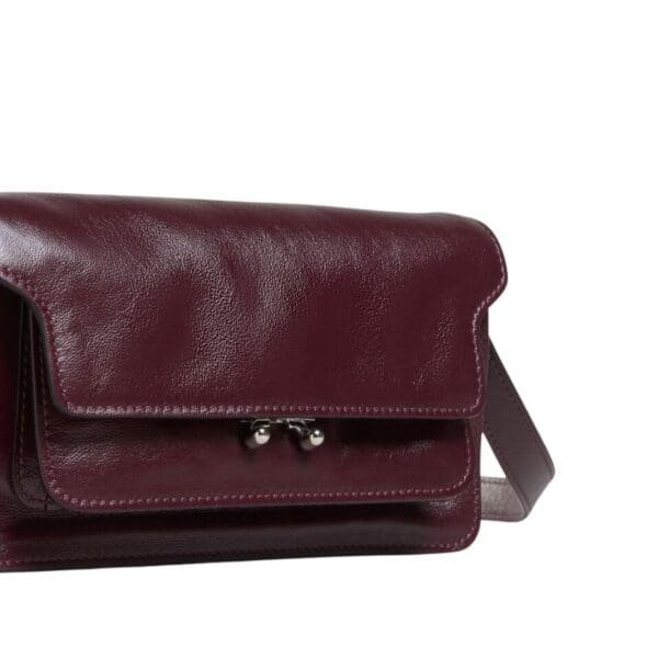 MARNI RED LEATHER TRUNK SOFT BAG