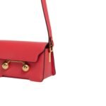 MARNI RED LEATHER TRUNKAROO MINI SHOULDER BAG