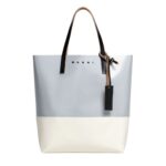 MARNI SILVER AND BEIGE TRIBECA SHOPPING BAG