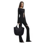 COURREGES LARGE HOLY CROCO STAMPED BAG