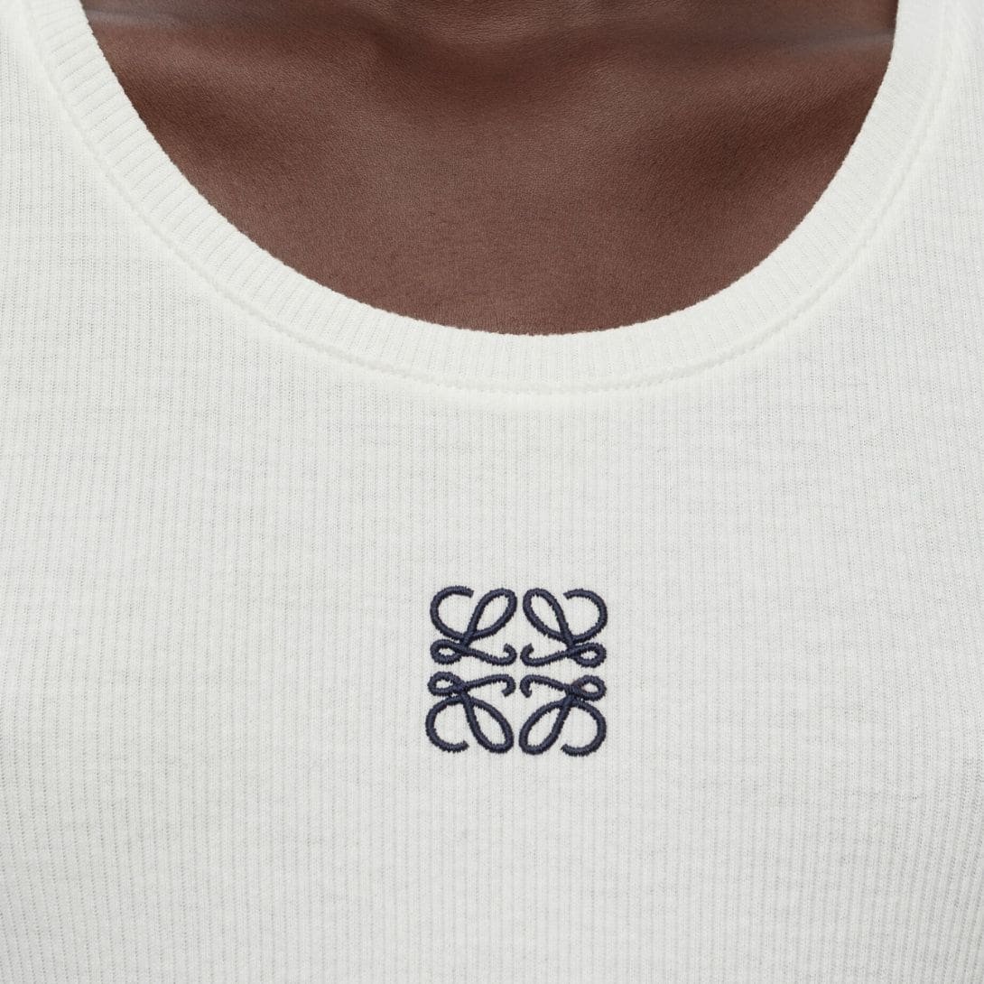 LOEWE ANAGRAM CROP TANK TOP IN COTTON