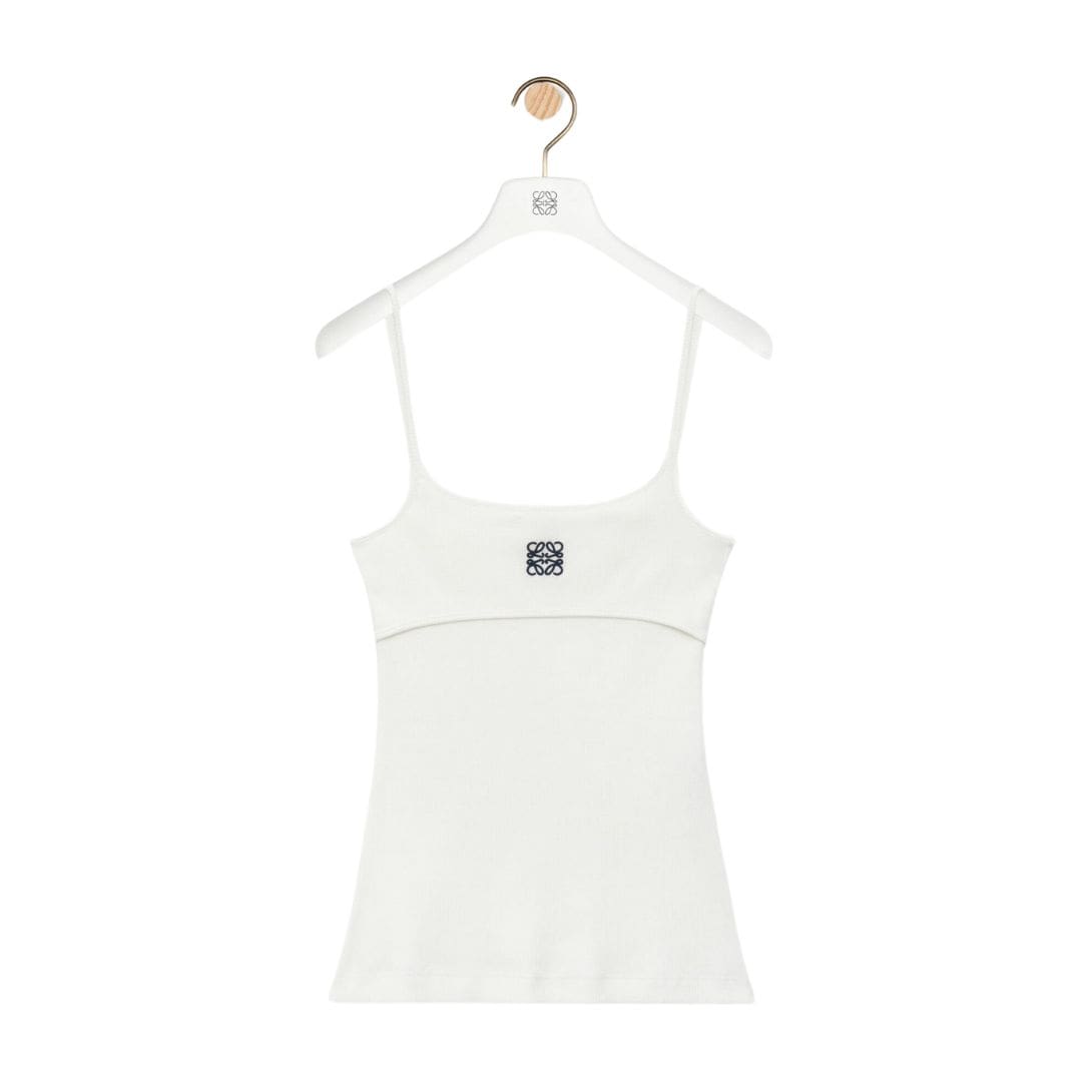 LOEWE ANAGRAM TANK TOP IN COTTON WITH STRAP