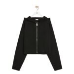 LOEWE ANAGRAM WOOL SWEATSHIRT WITH ZIP HOOD