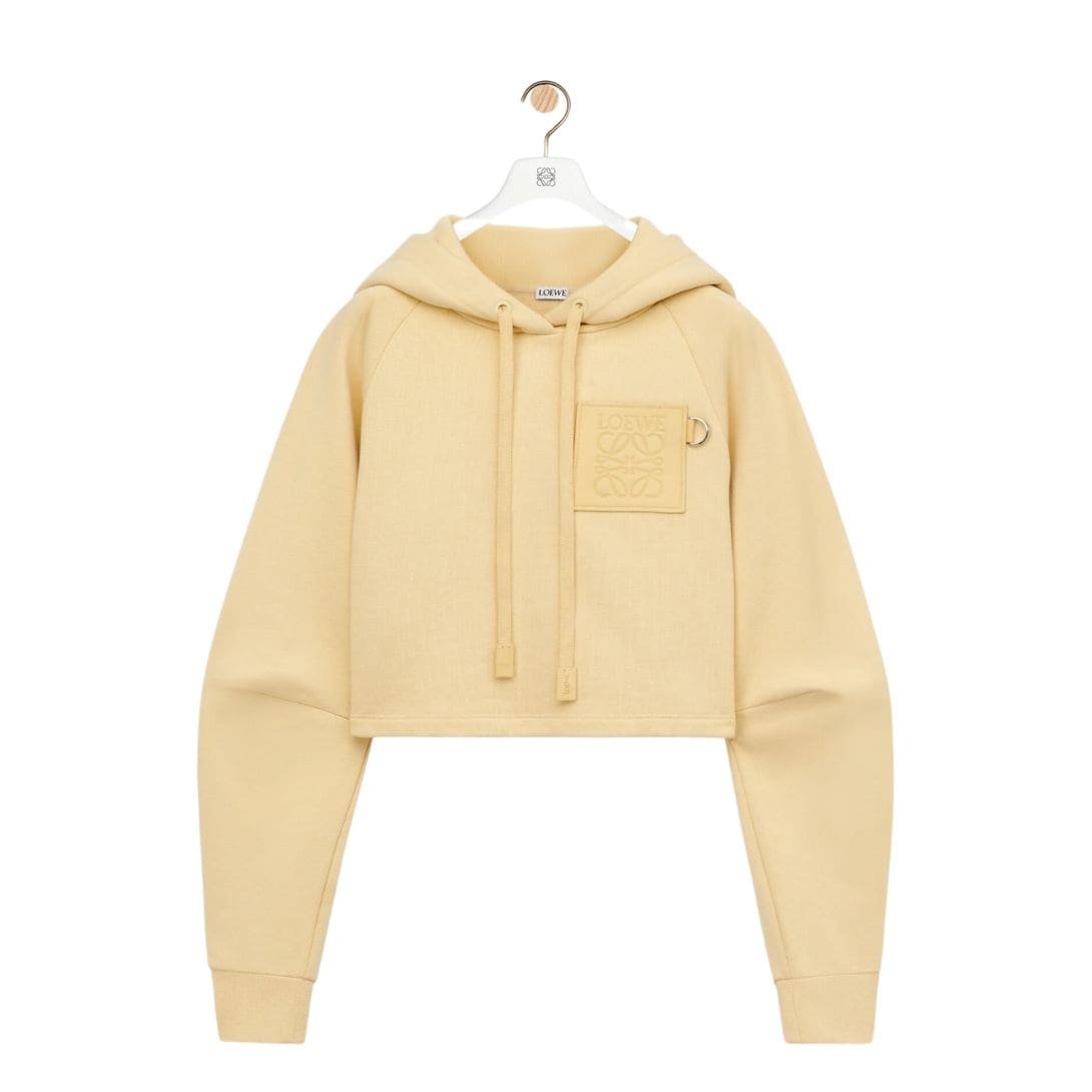 LOEWE CROPPED COTTON HOODIE