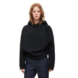 LOEWE DRAPED COTTON HOODIE