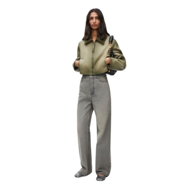 LOEWE CROPPED JACKET IN LAMB NAPPA