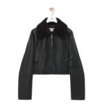 LOEWE CROPPED JACKET IN LAMB NAPPA