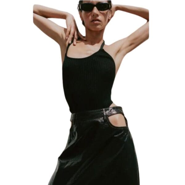 DODO BAR OR TALIEE V KNIT BODYSUIT